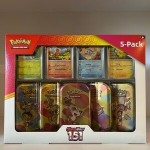 SOLD NIB Pokémon Violet and Scarlet 151 5 Pack Mini Tins